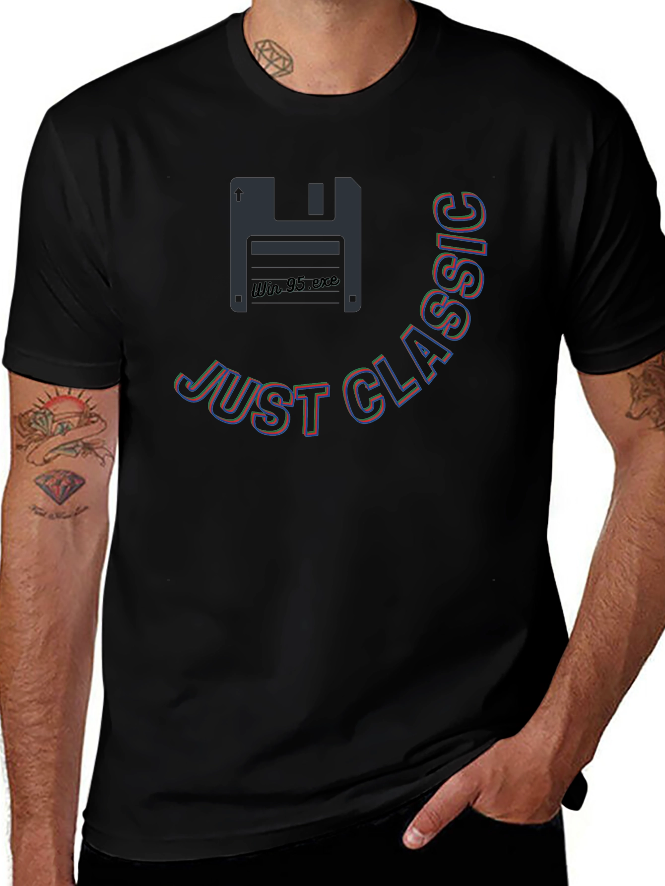 Win95 Classic Floppy Disk T-Shirt - Retro PC Gamer Tee