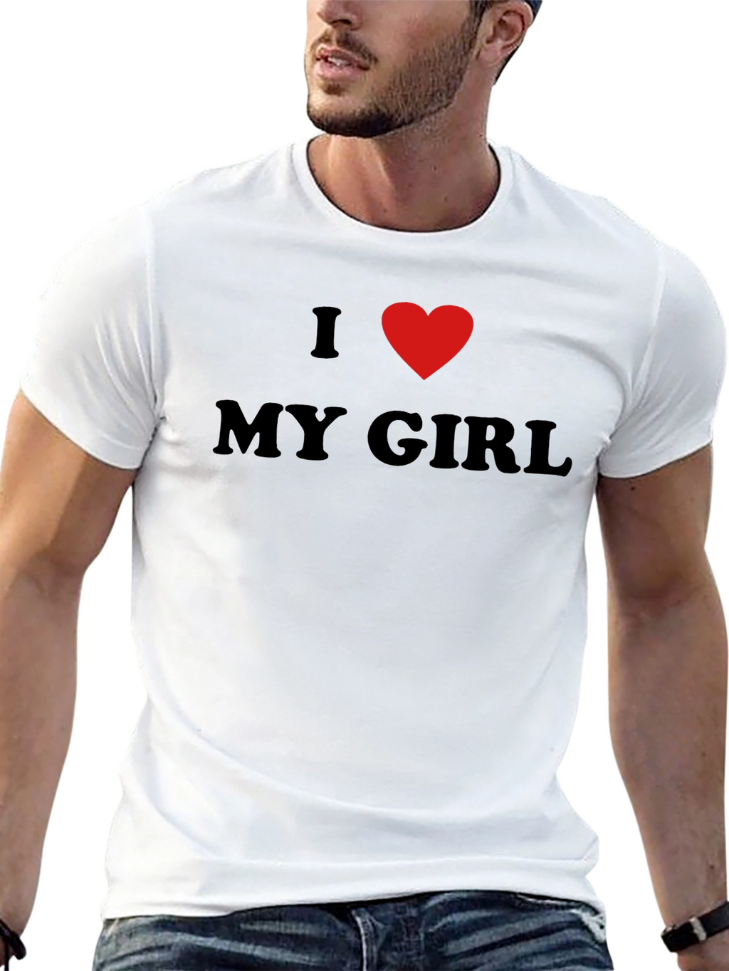 I Heart My Girl Black T-Shirt