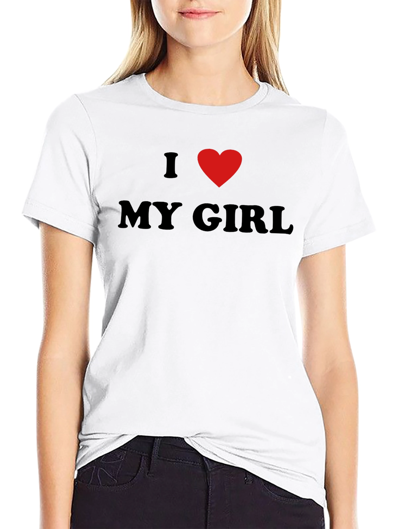 I Heart My Girl Black T-Shirt