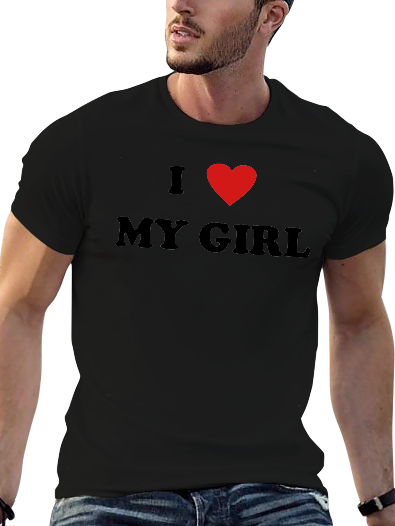 I Heart My Girl Black T-Shirt