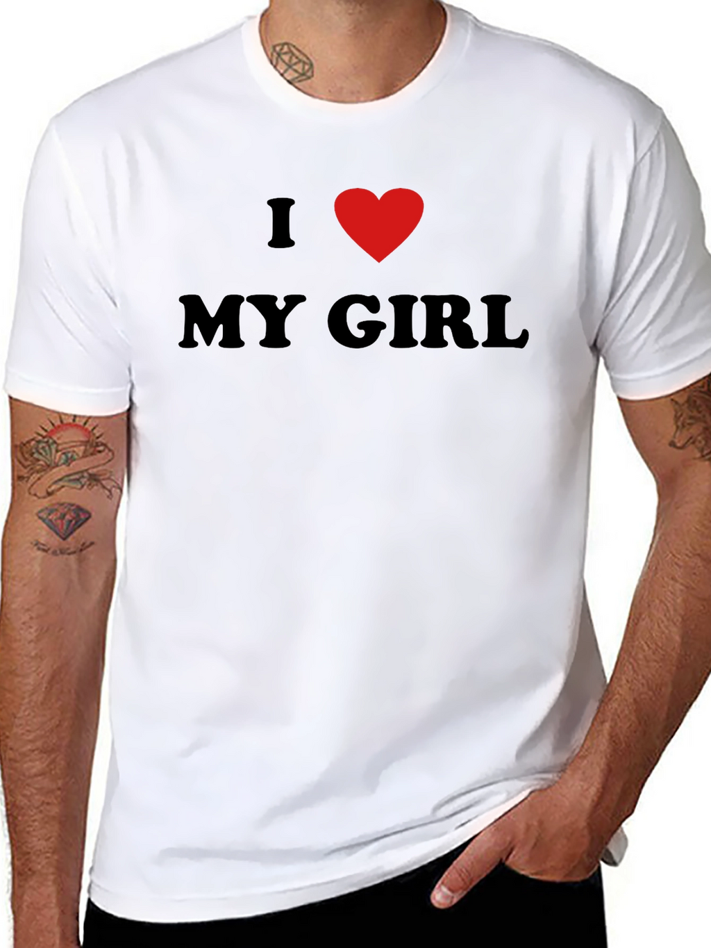 I Heart My Girl Black T-Shirt