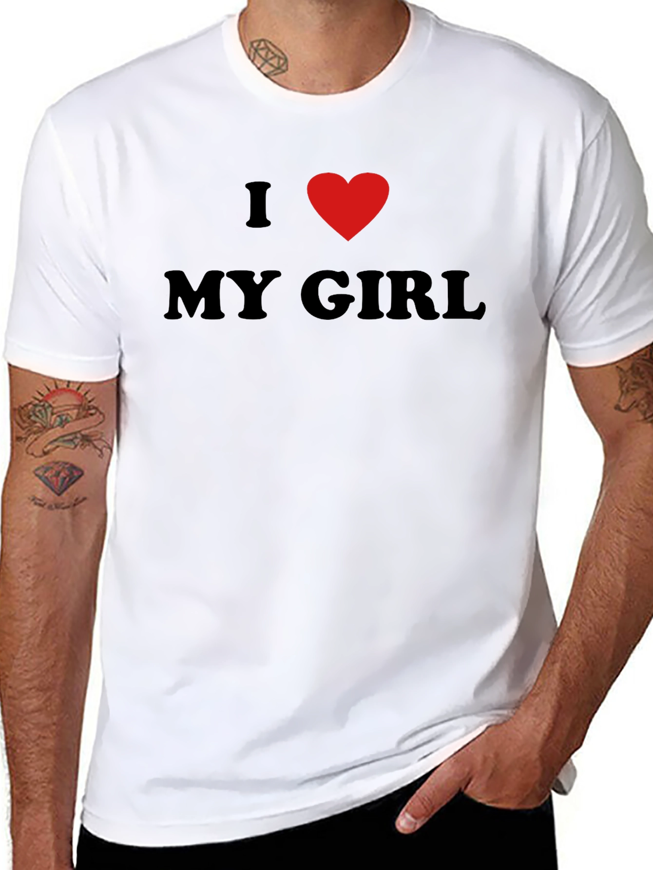 I Heart My Girl Black T-Shirt