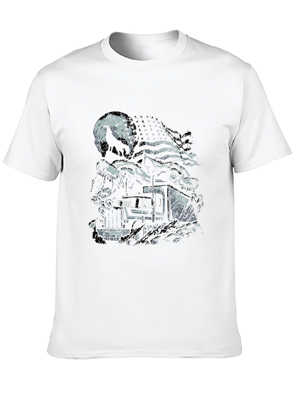 American Wolf Train Graphic Tee