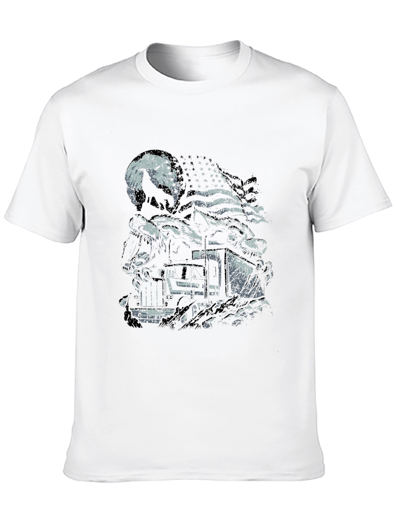 American Wolf Train Graphic Tee