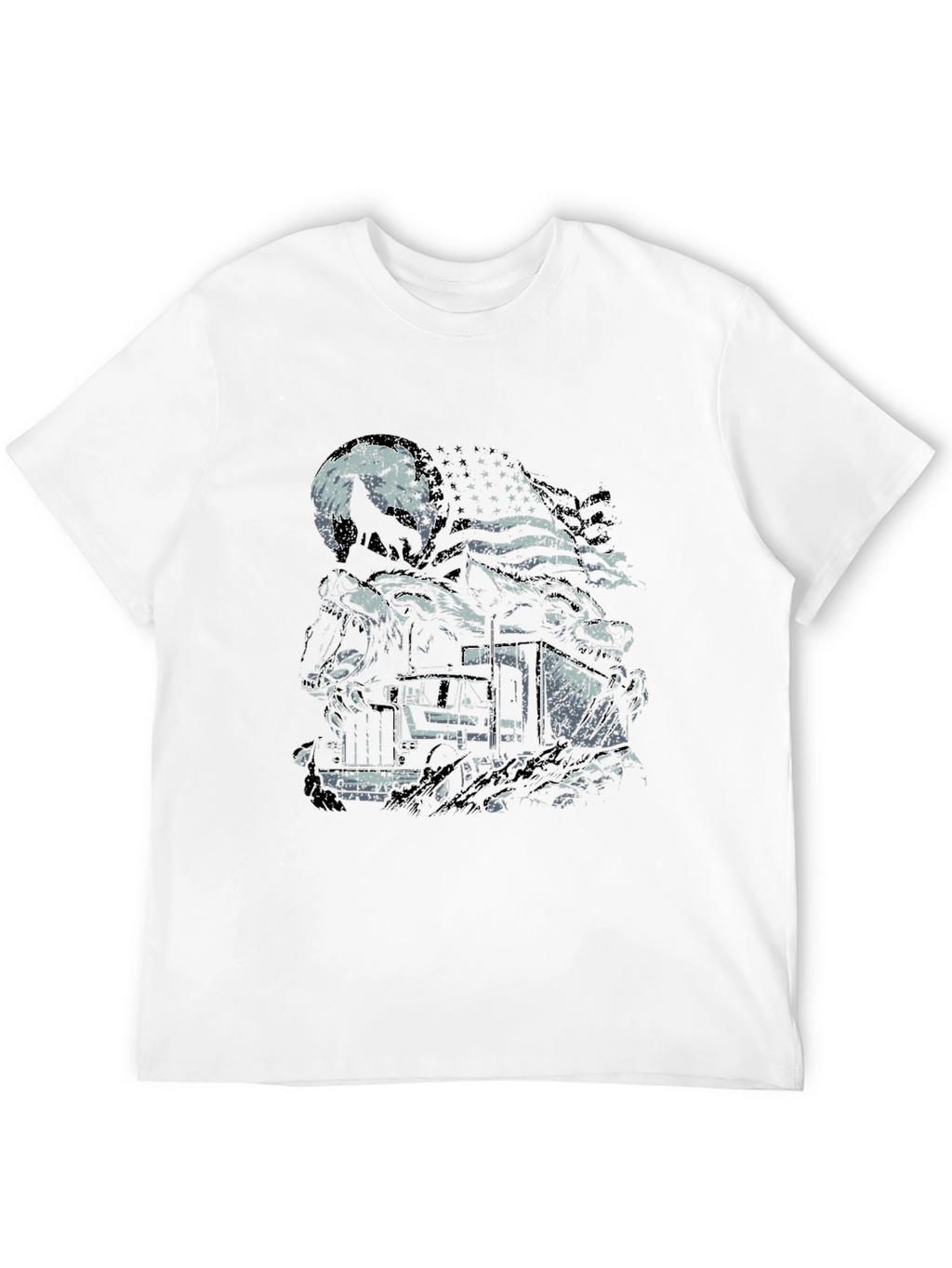 American Wolf Train Graphic Tee