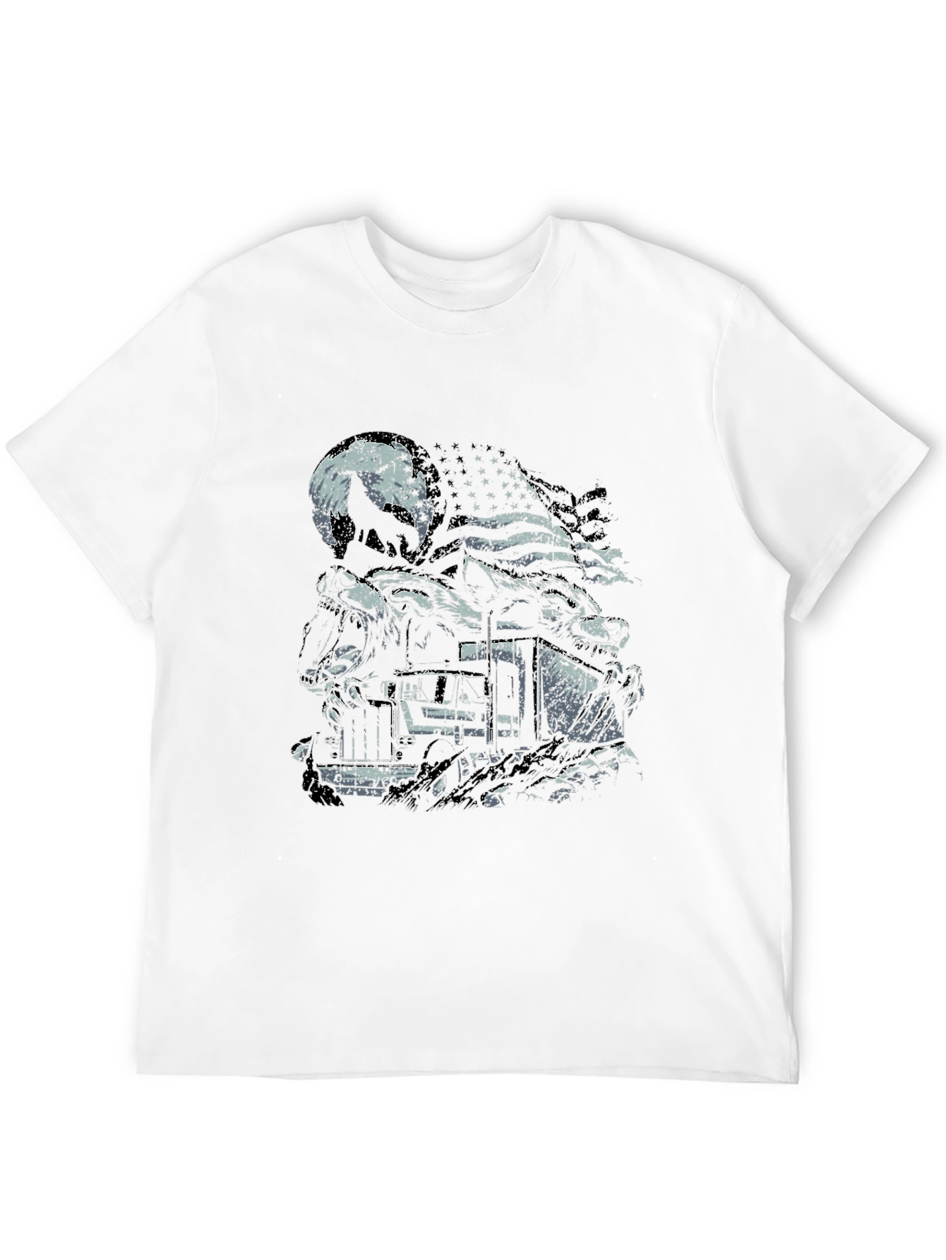 American Wolf Train Graphic Tee