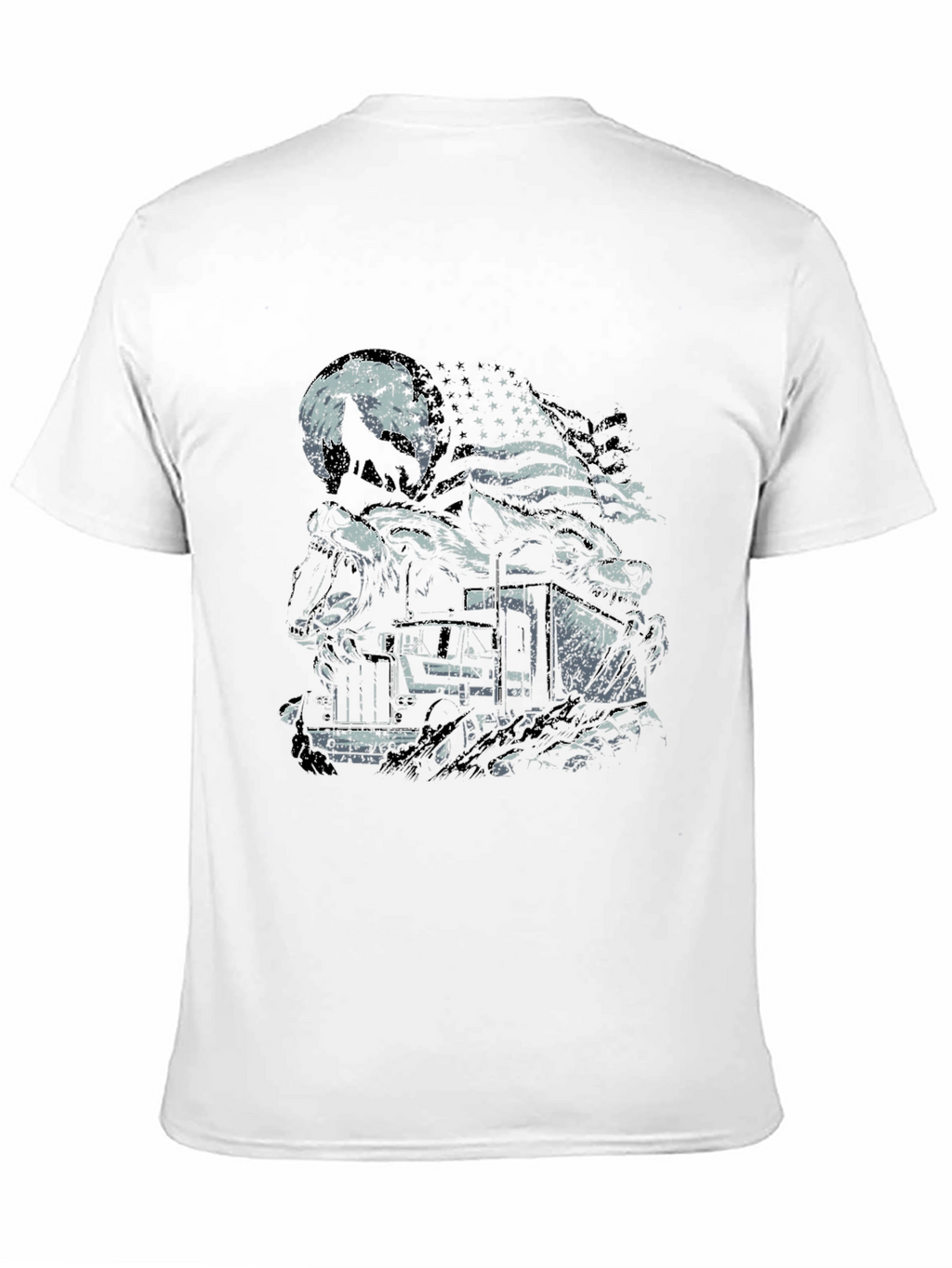 American Wolf Train Graphic Tee