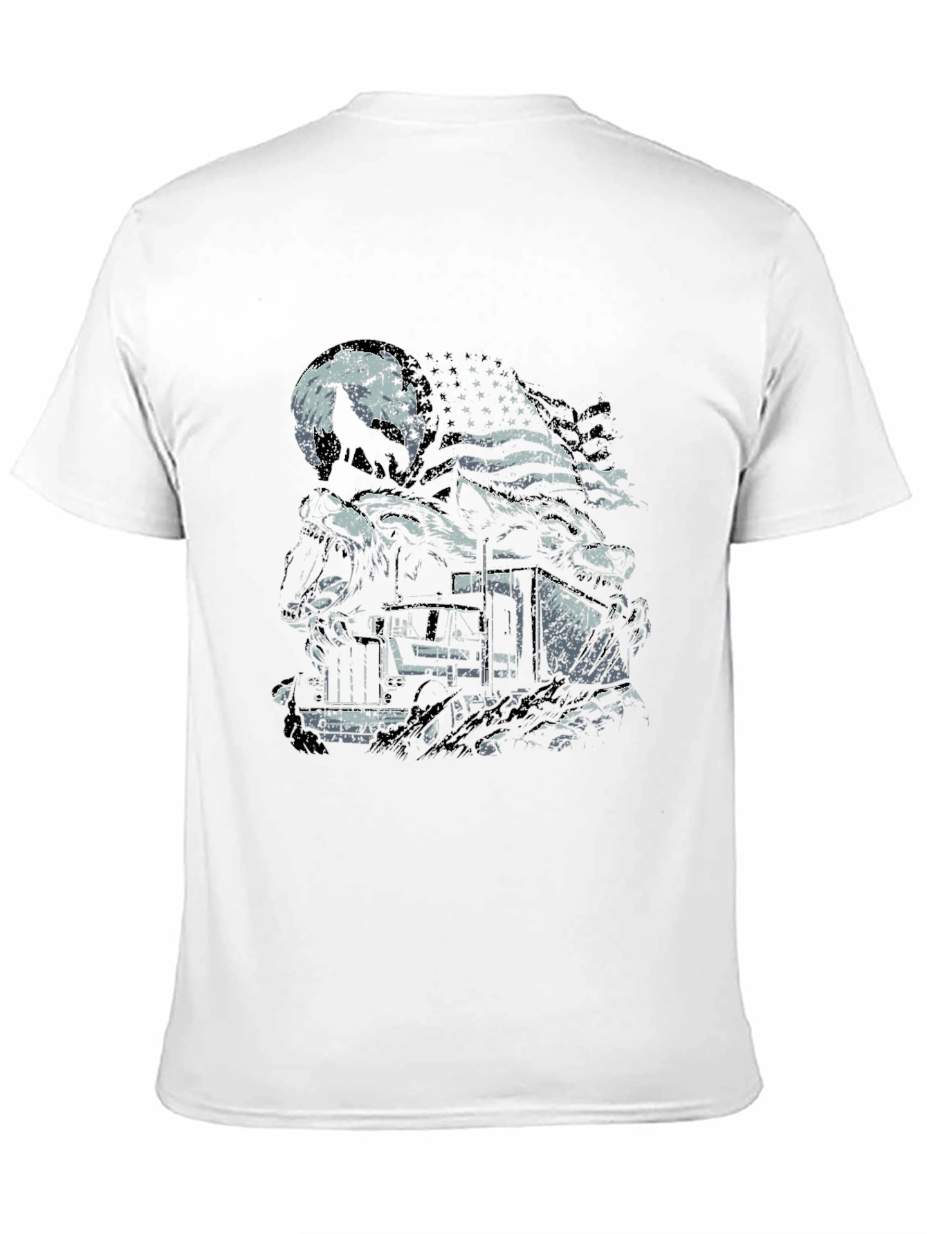 American Wolf Train Graphic Tee