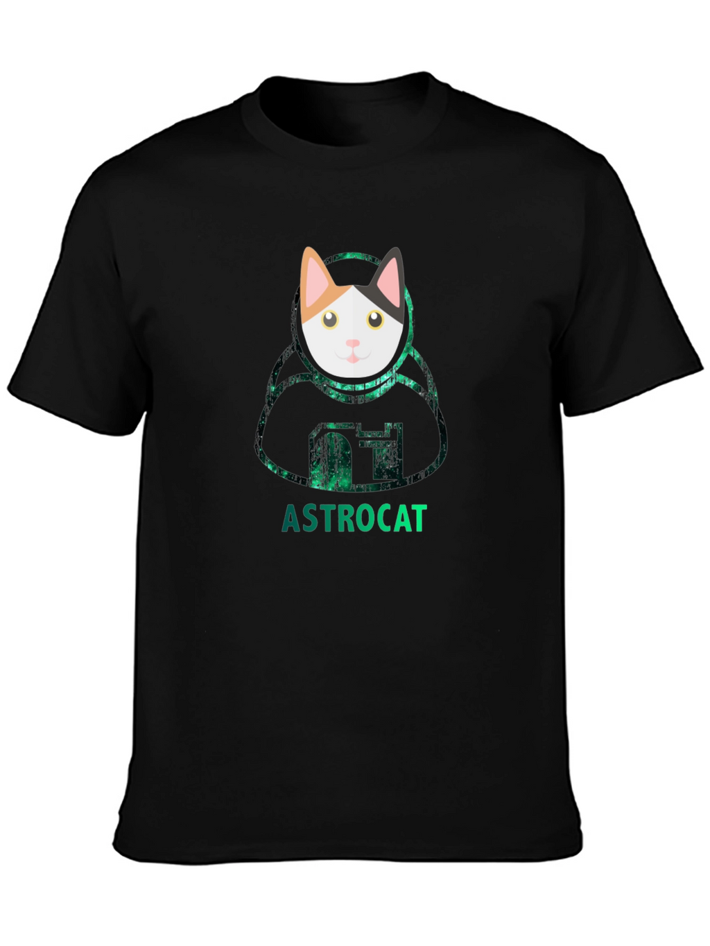 Astrocat Black T-Shirt - Galaxy Cat Lover Tee
