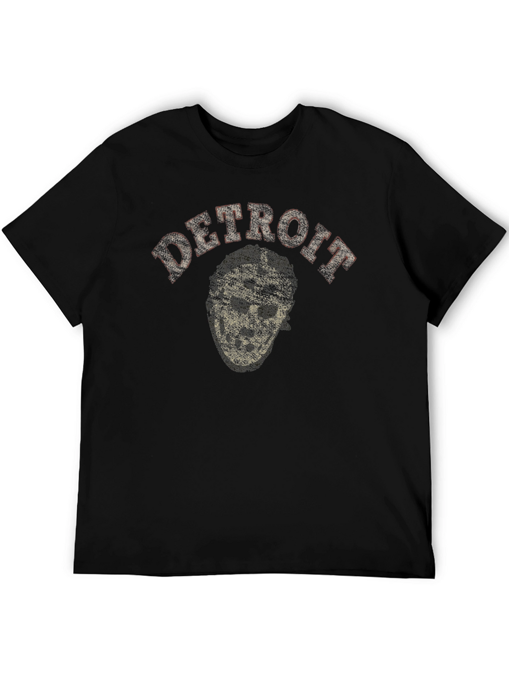 Detroit Hockey Mask Graphic T-Shirt - Black