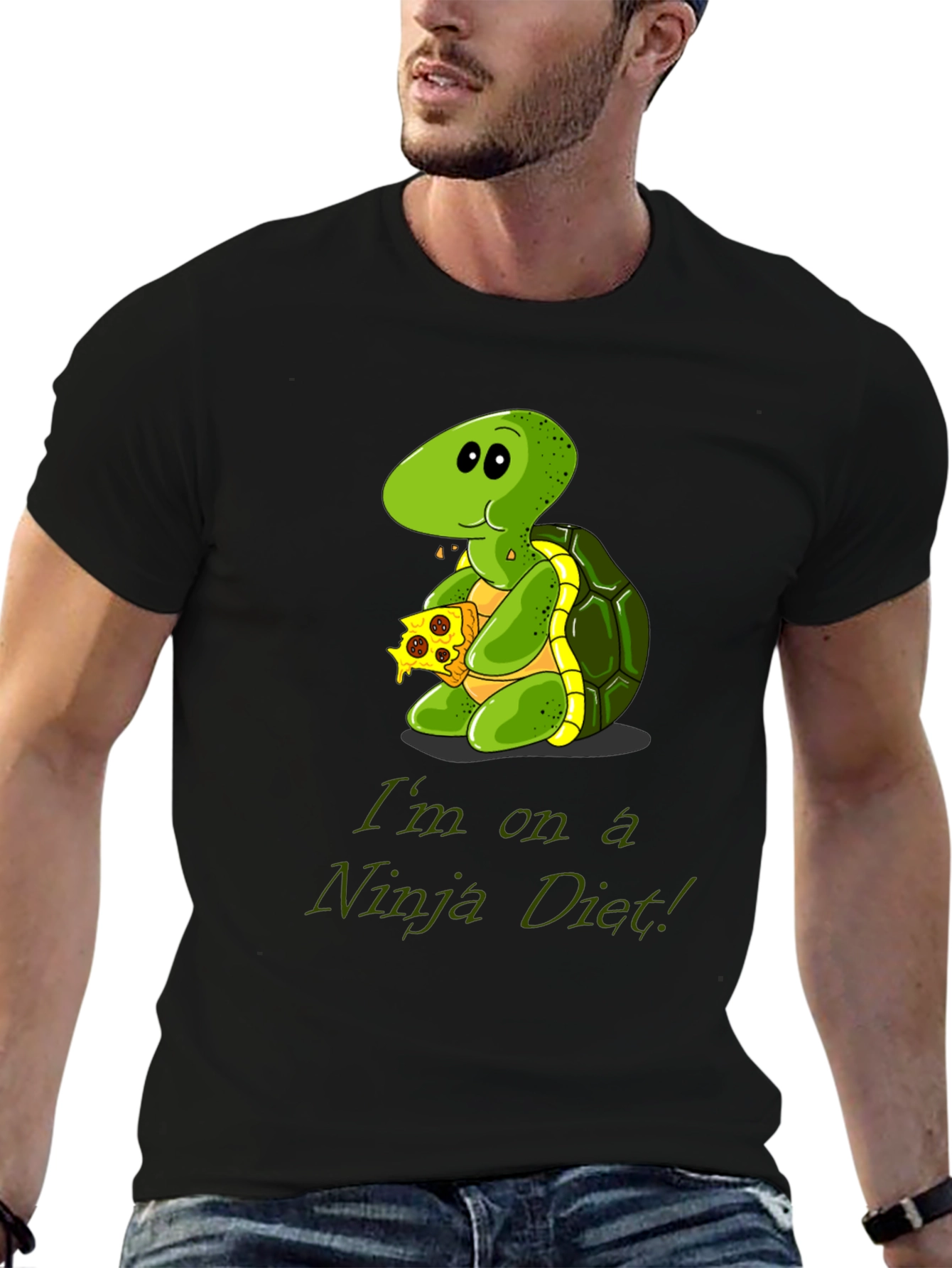 Ninja Diet Turtle T-Shirt - Funny Cartoon Tee
