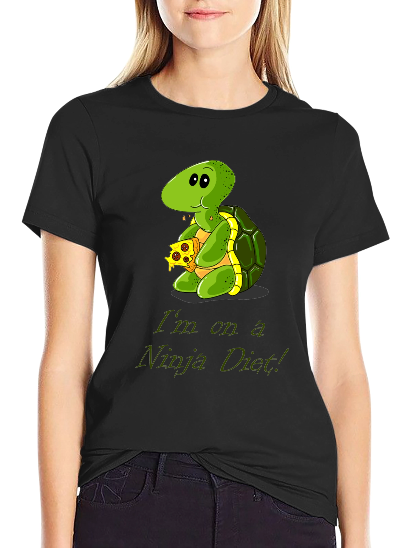 Ninja Diet Turtle T-Shirt - Funny Cartoon Tee