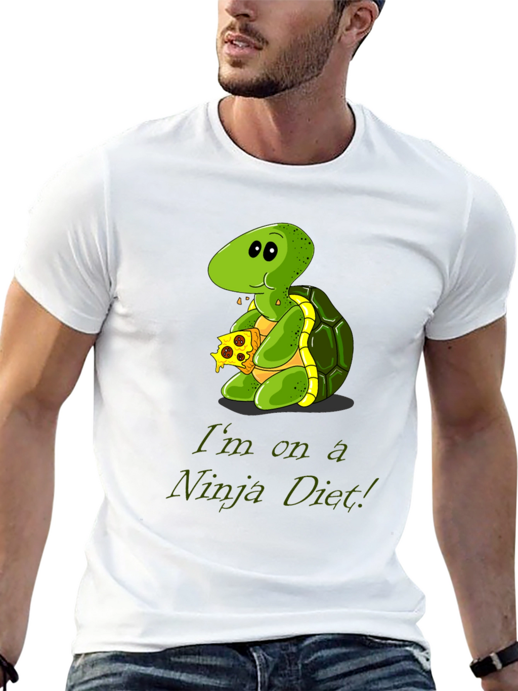 Ninja Diet Turtle T-Shirt - Funny Cartoon Tee