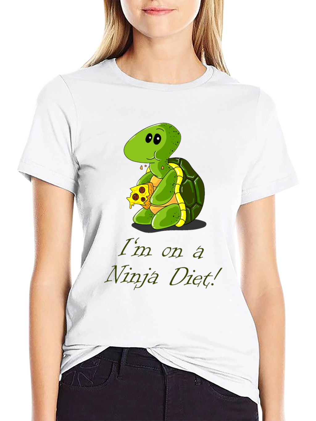Ninja Diet Turtle T-Shirt - Funny Cartoon Tee