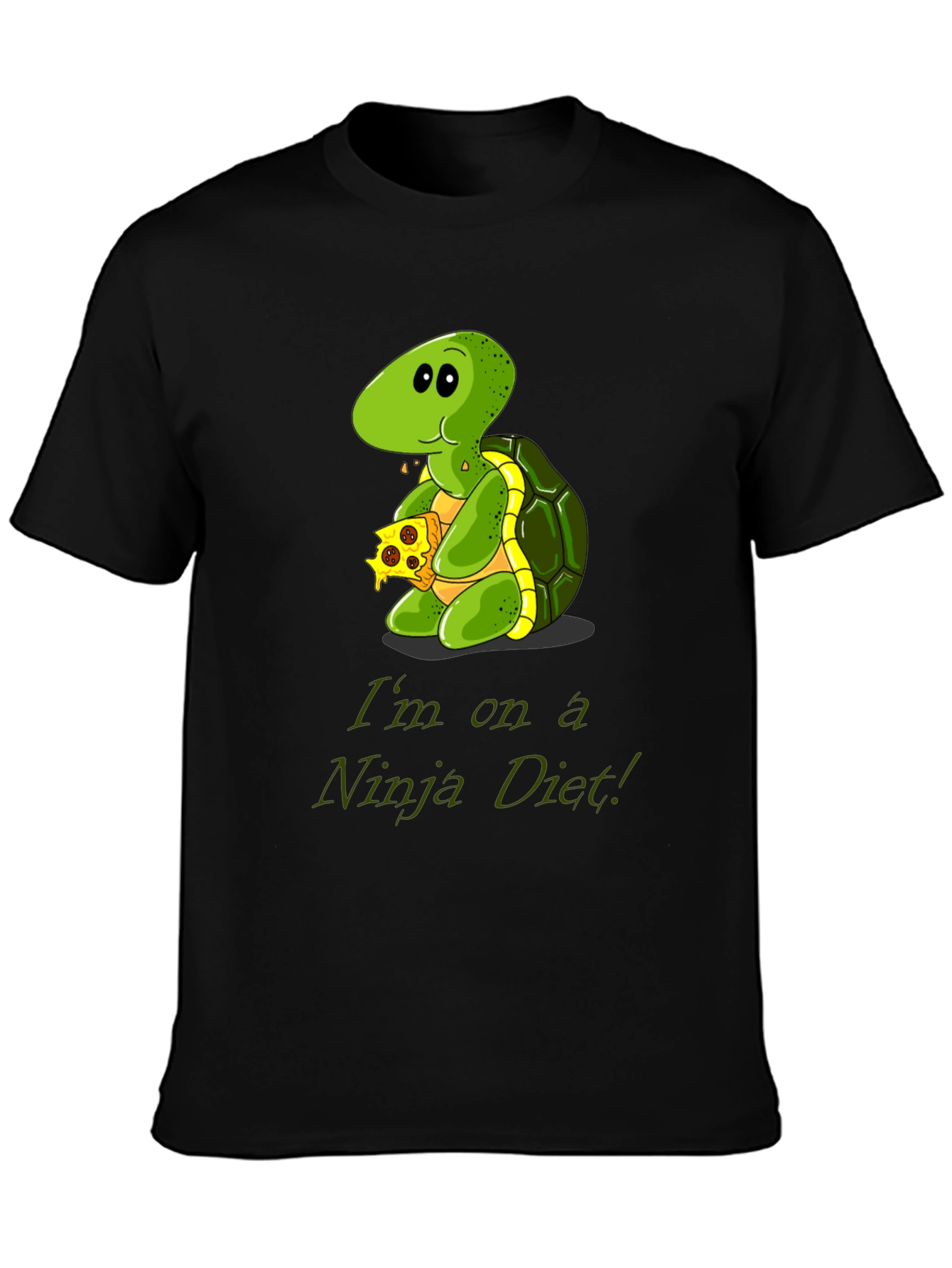 Ninja Diet Turtle T-Shirt - Funny Cartoon Tee