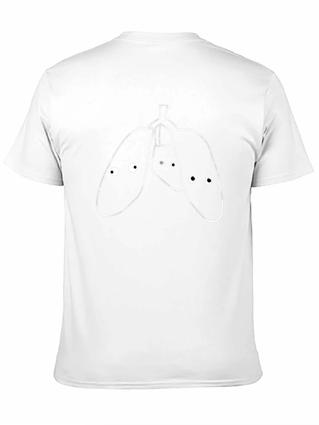 Lungs with Eyes Black T-Shirt - Unique Anatomy Tee