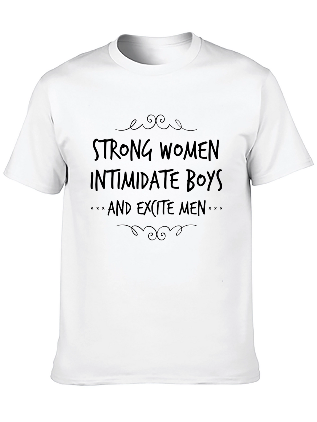 Strong Women Slogan Graphic Tee - Black