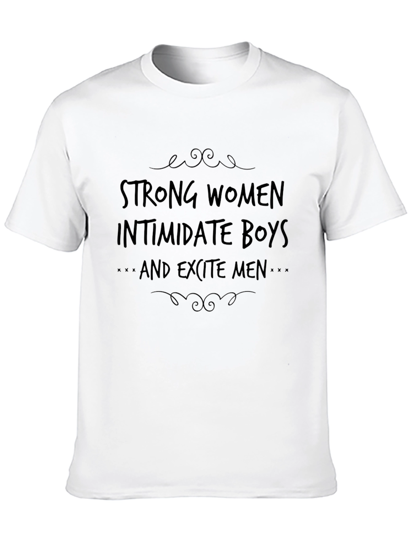 Strong Women Slogan Graphic Tee - Black