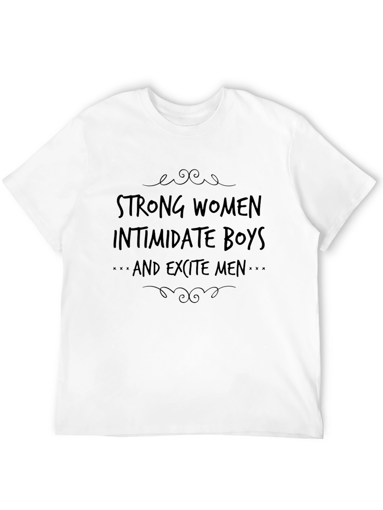 Strong Women Slogan Graphic Tee - Black