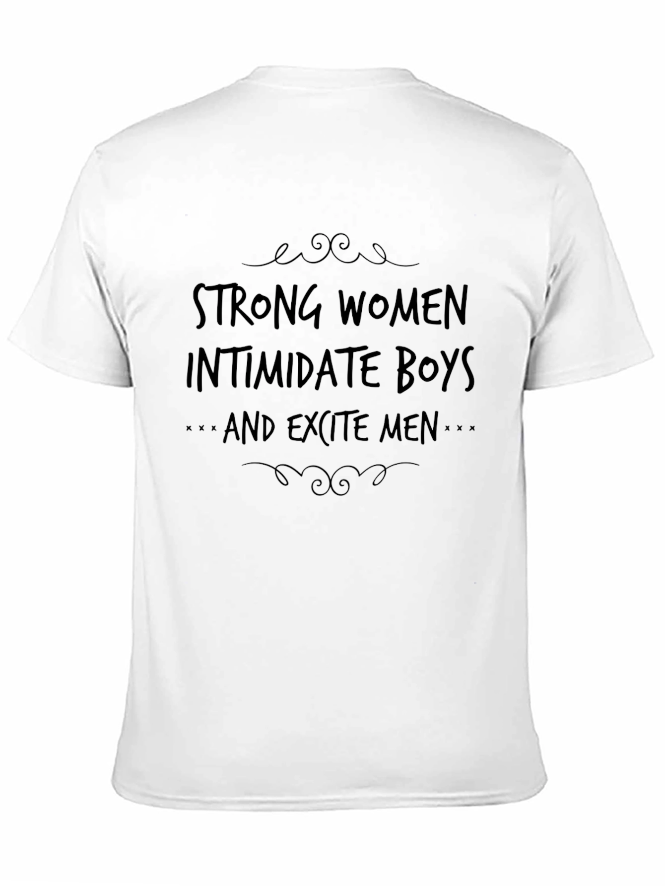 Strong Women Slogan Graphic Tee - Black