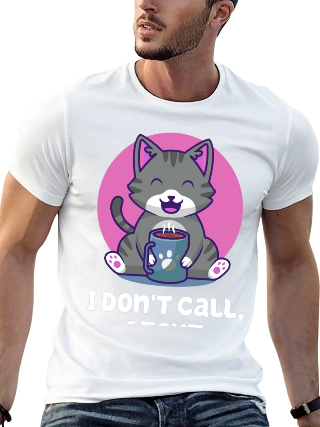 Cute Cat Coffee T-Shirt