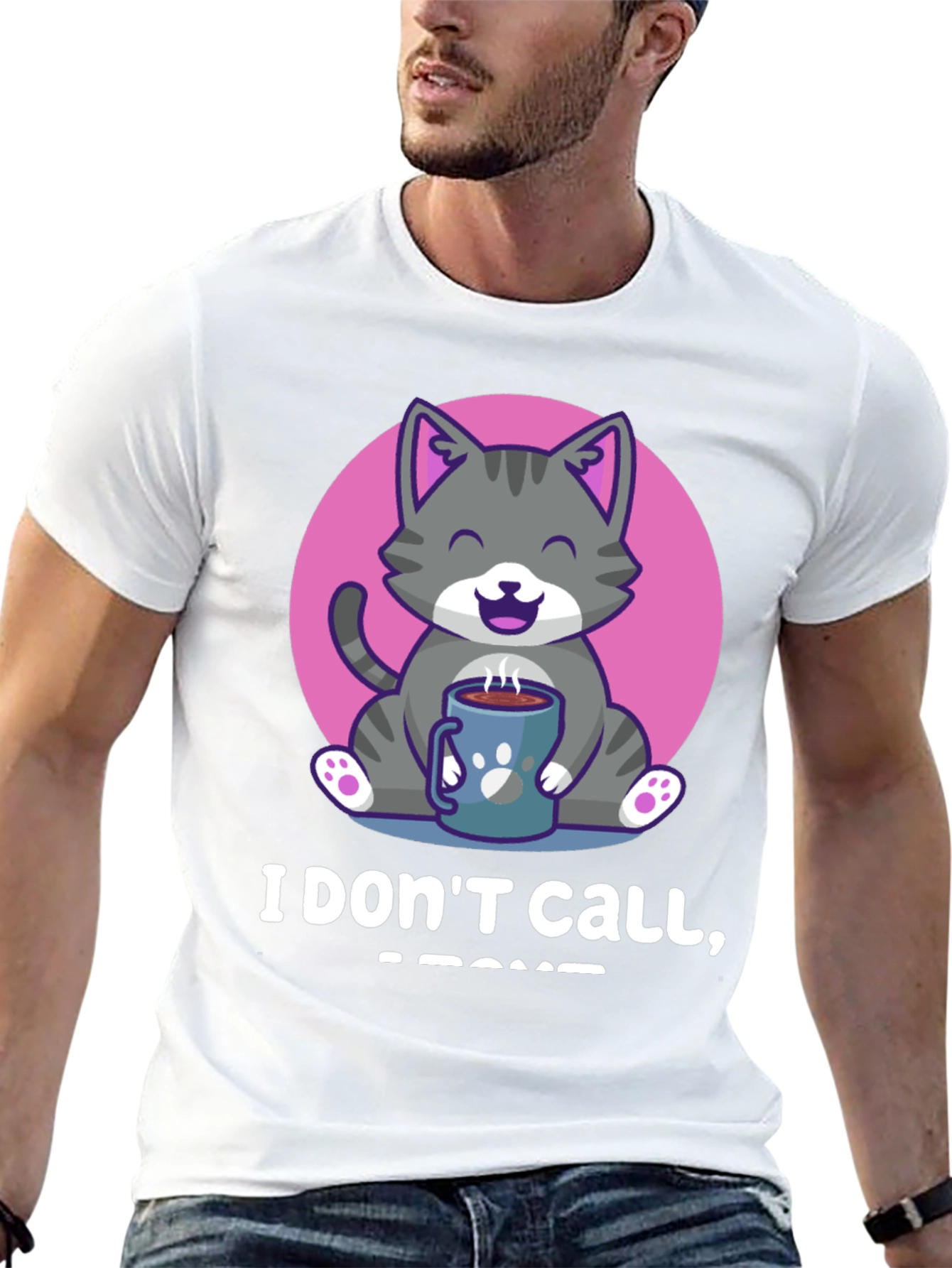 Cute Cat Coffee T-Shirt