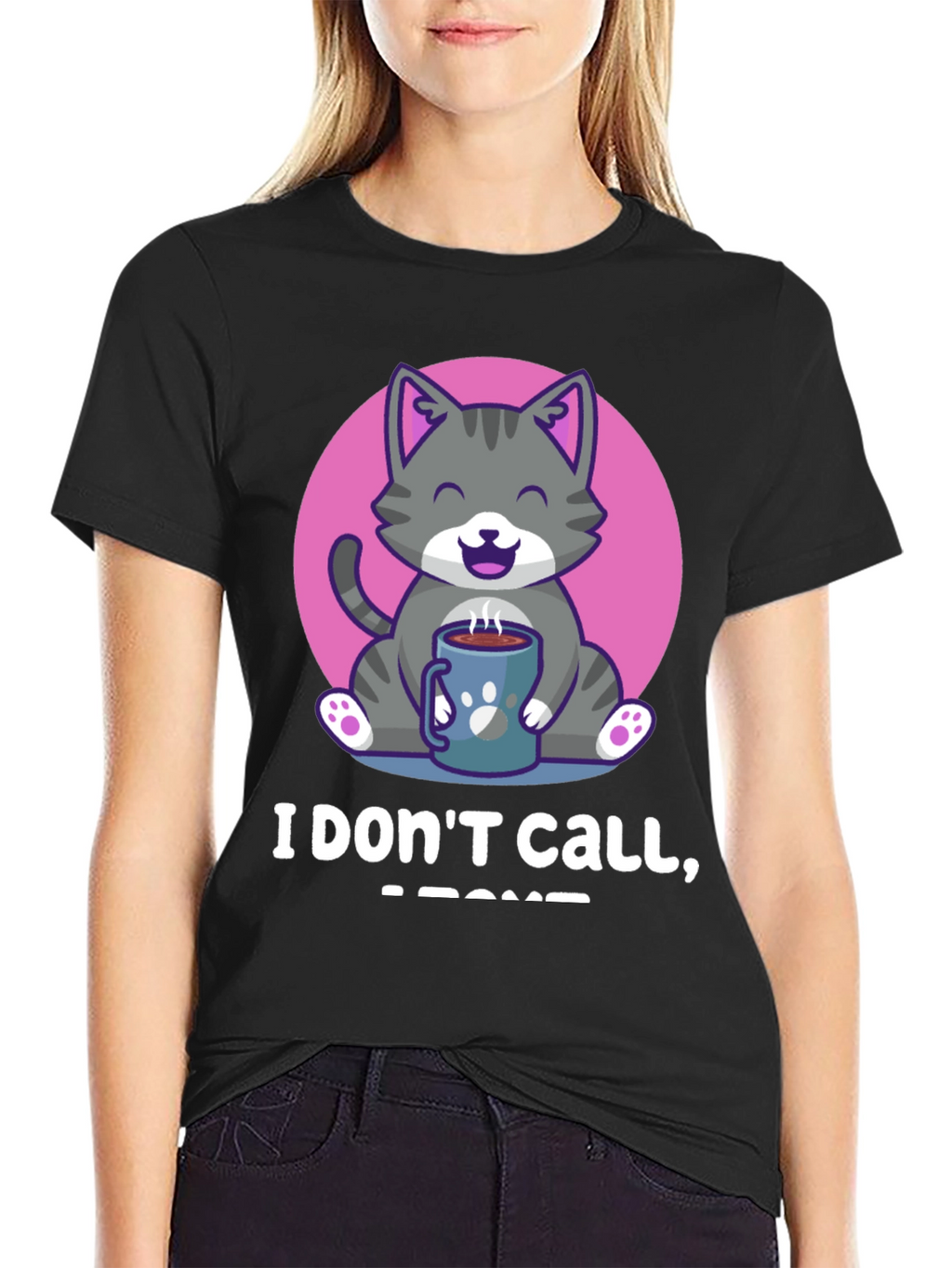 Cute Cat Coffee T-Shirt
