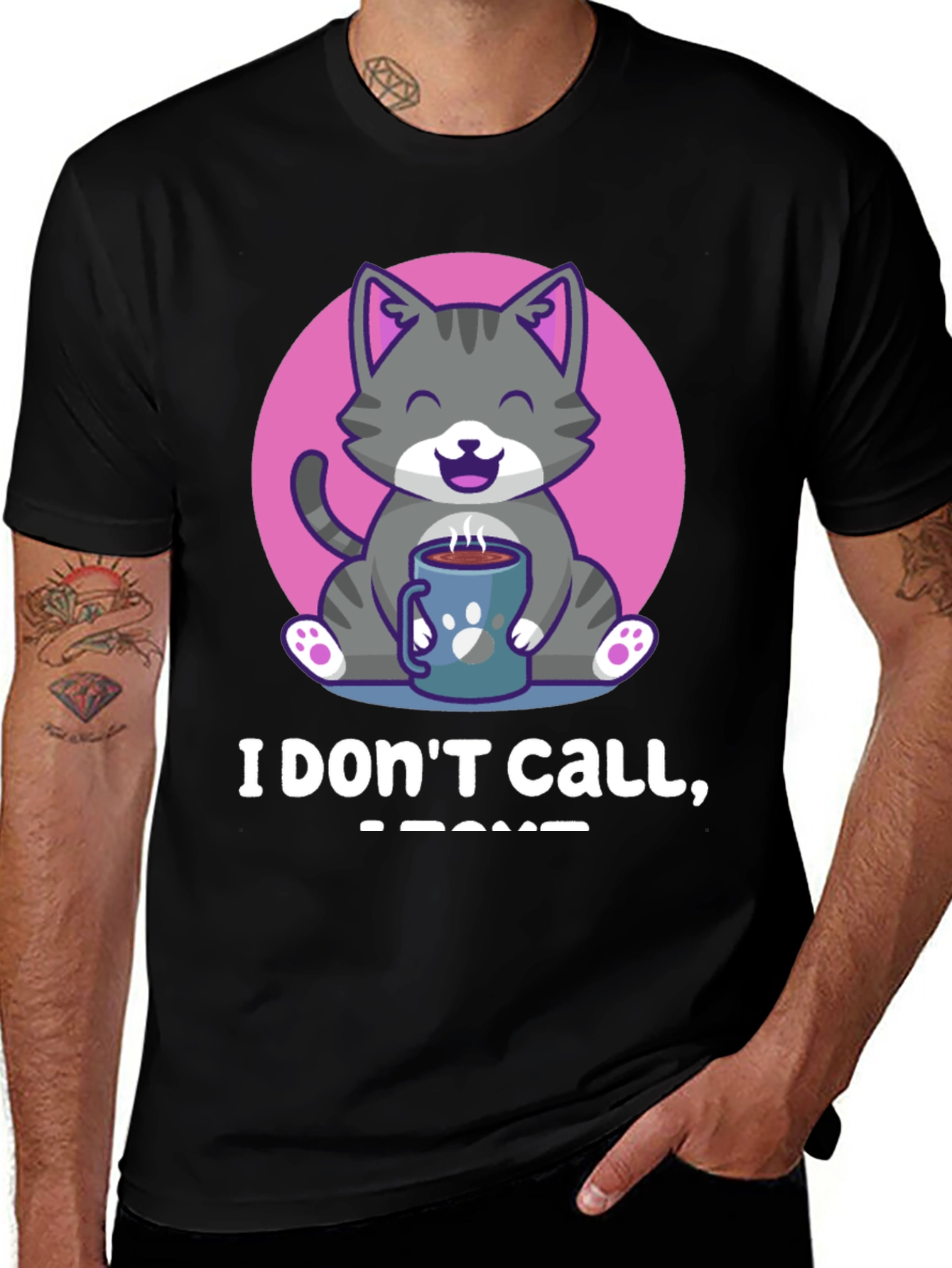 Cute Cat Coffee T-Shirt