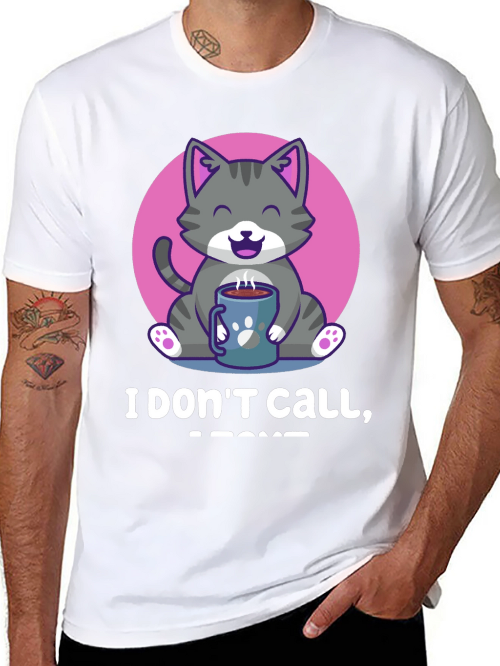 Cute Cat Coffee T-Shirt