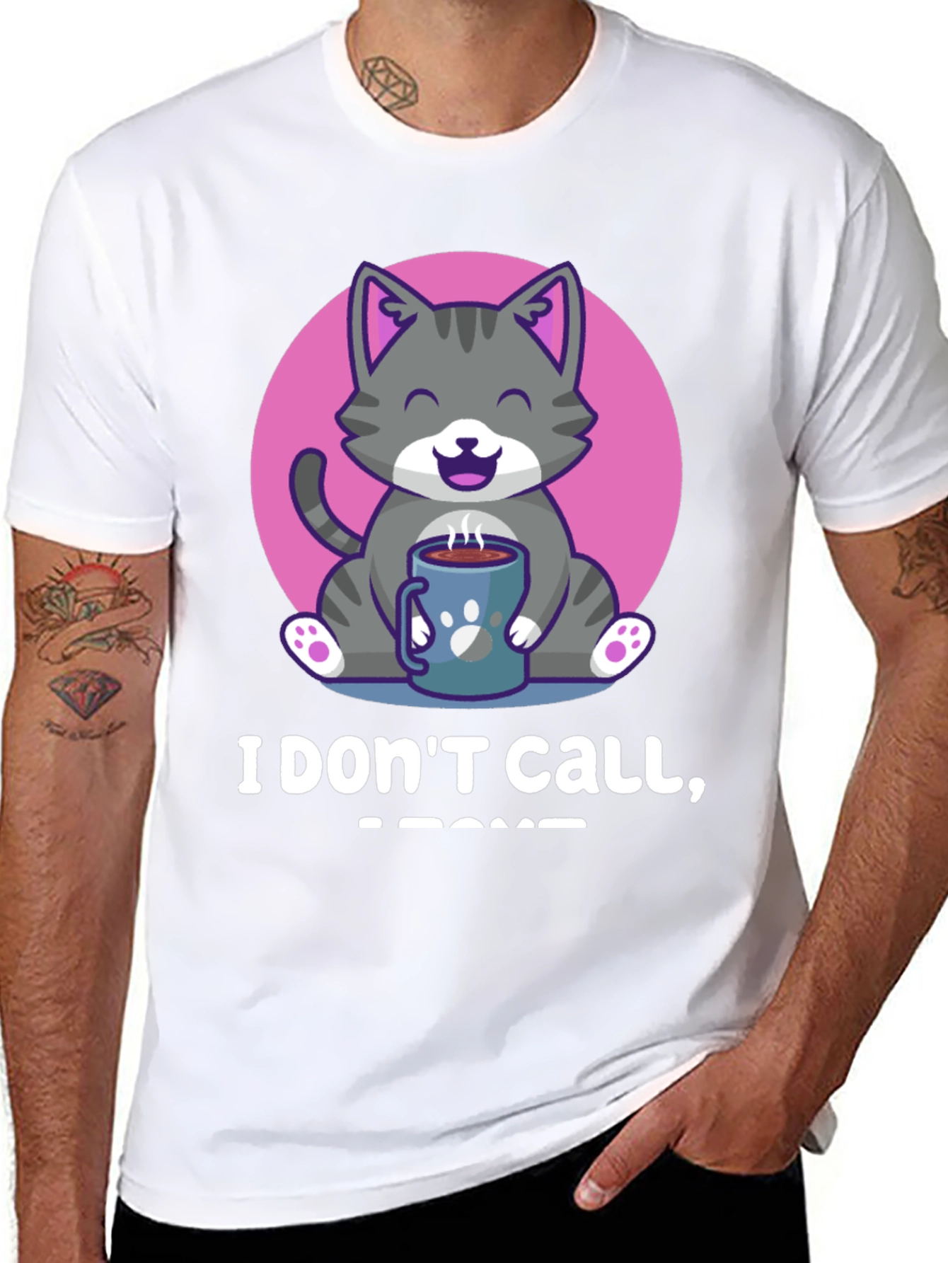 Cute Cat Coffee T-Shirt