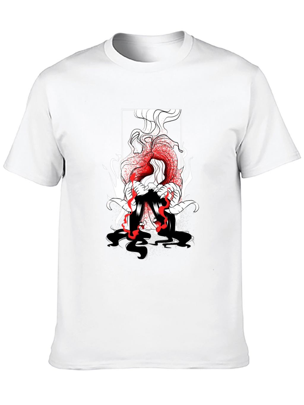 Graphic Print Black T-Shirt - Edgy Style