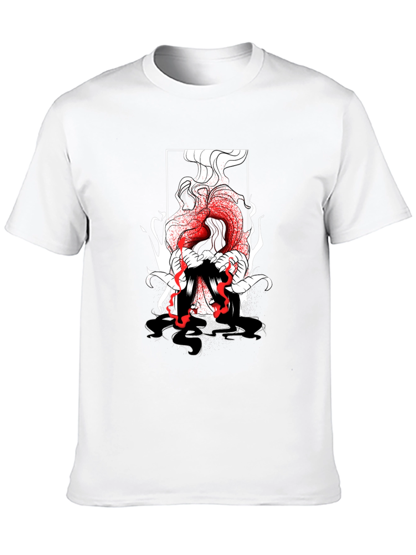 Graphic Print Black T-Shirt - Edgy Style