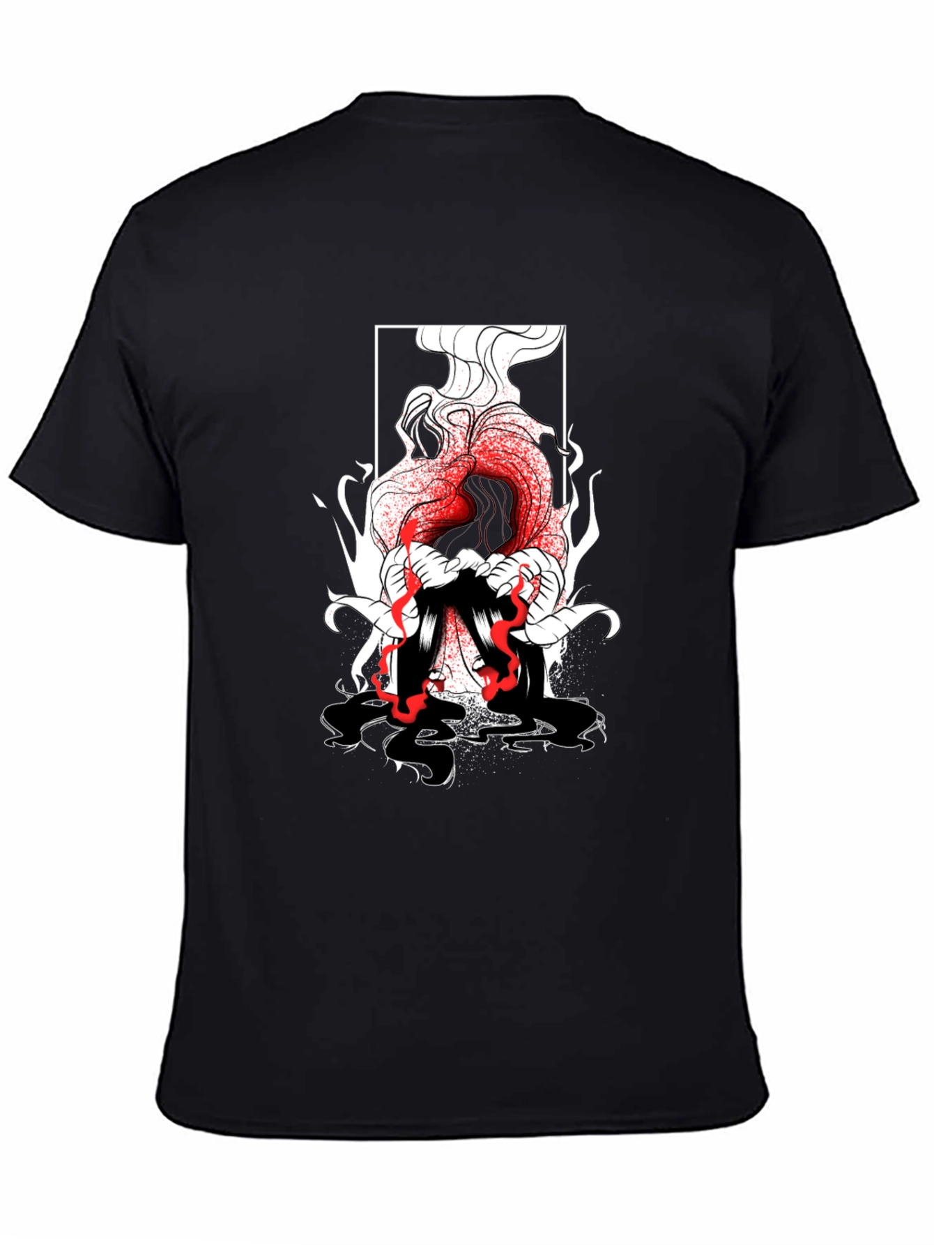 Graphic Print Black T-Shirt - Edgy Style