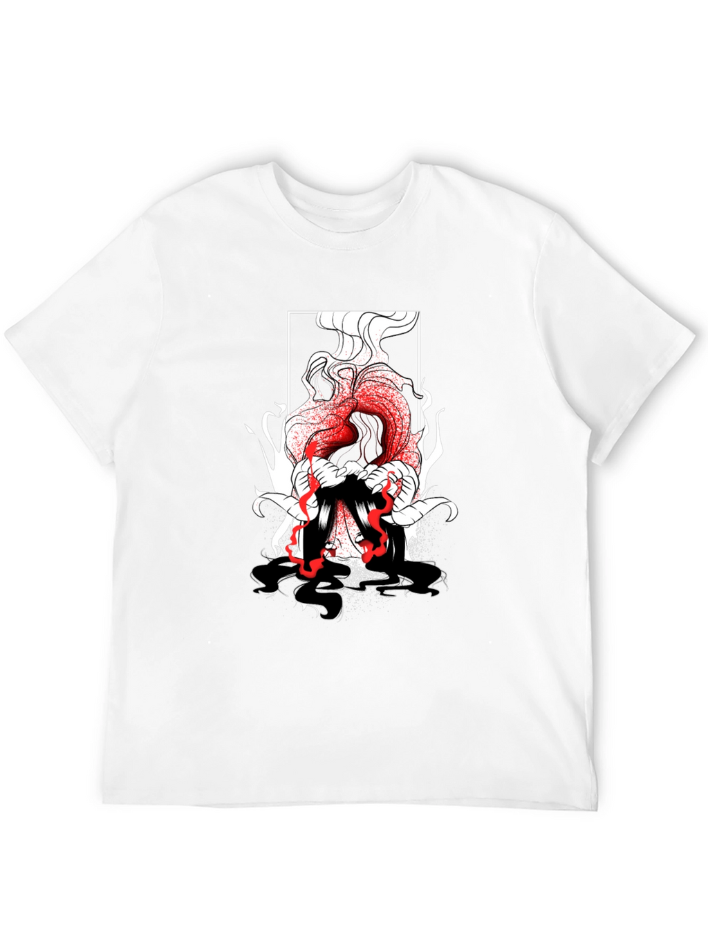 Graphic Print Black T-Shirt - Edgy Style