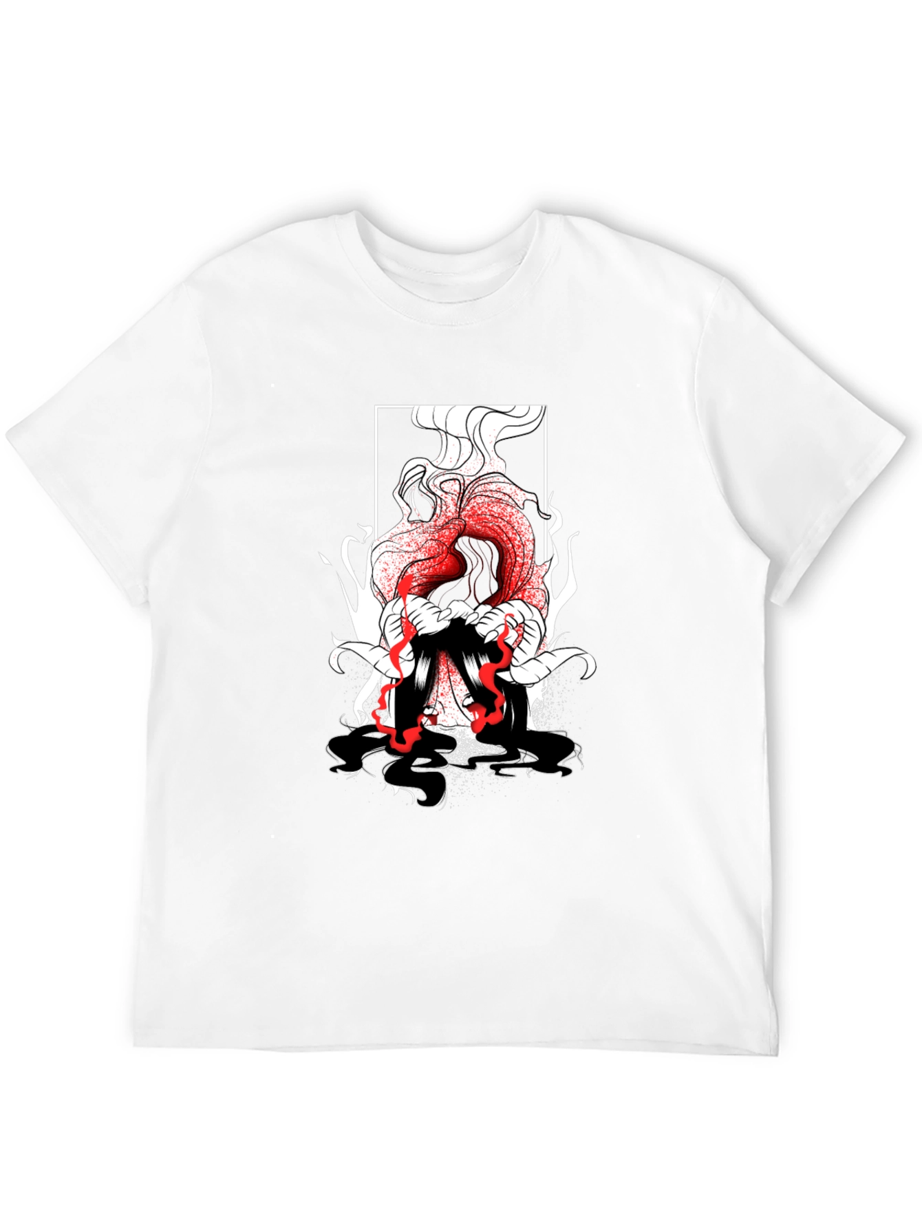 Graphic Print Black T-Shirt - Edgy Style