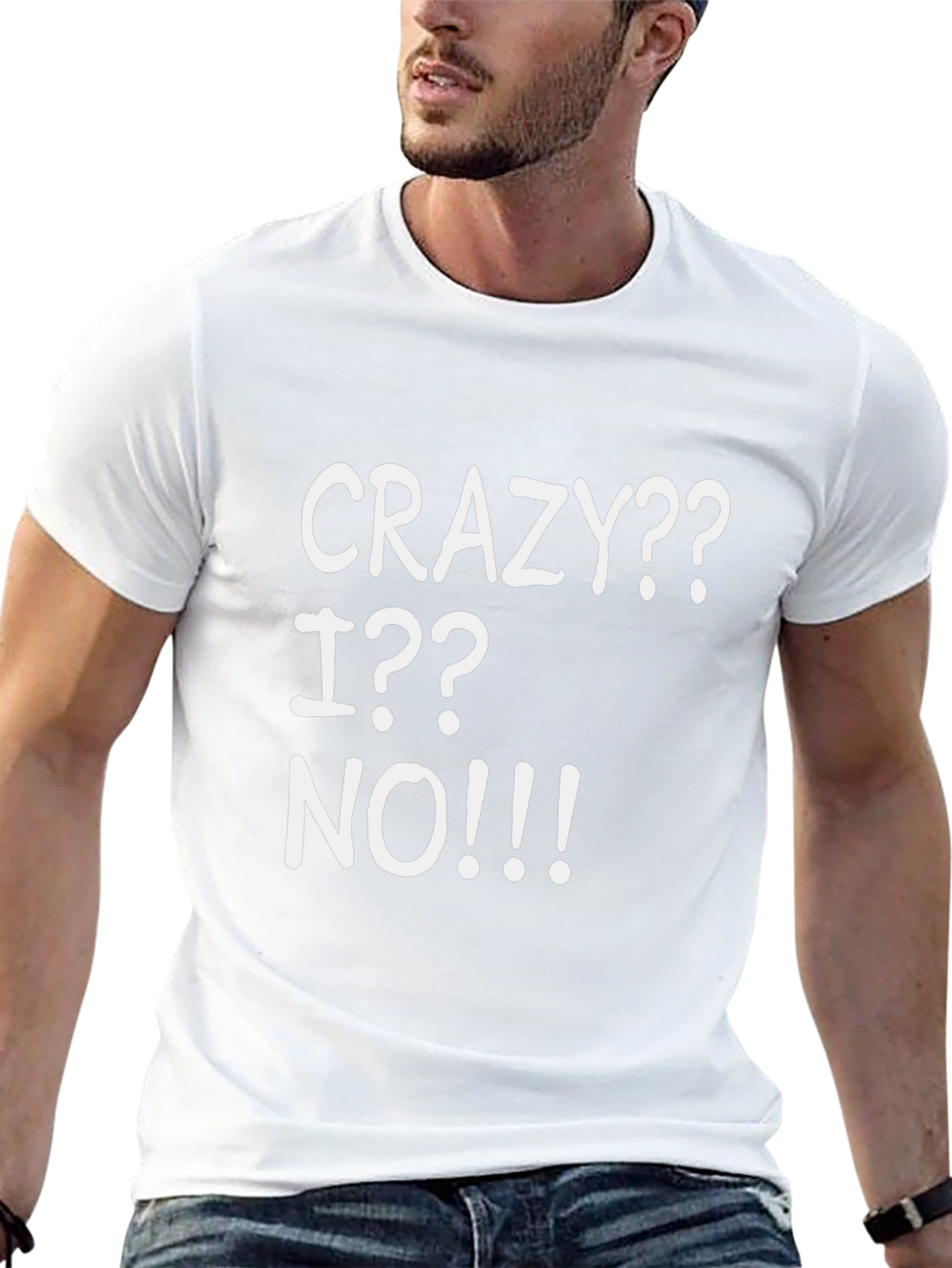 Crazy? I? No!!! Graphic T-Shirt - Black