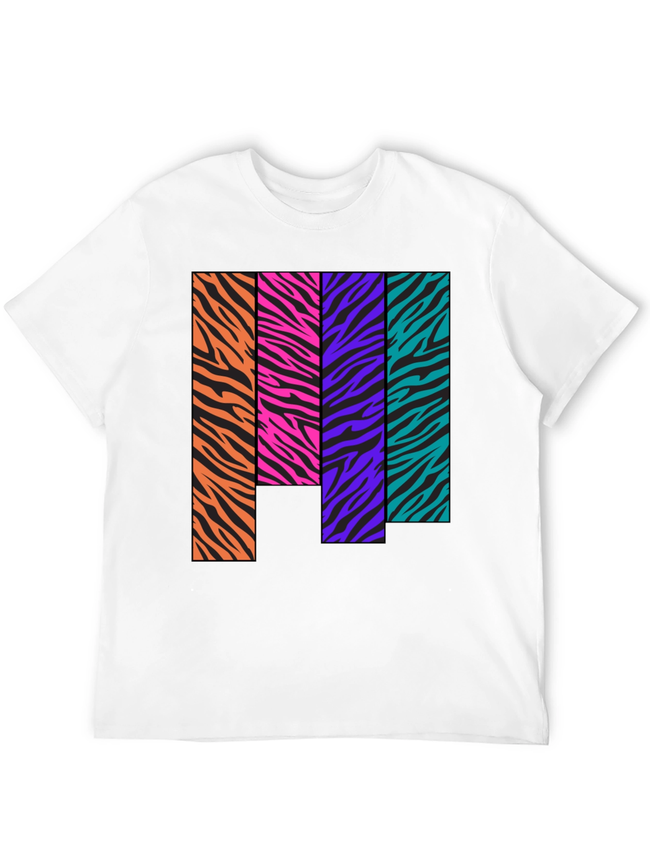 Retro Zebra Stripe Block Tee
