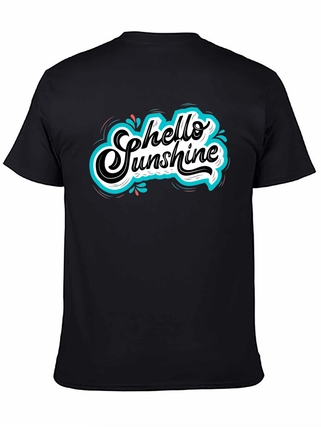 Hello Sunshine Graphic Tee - Black Cotton T-Shirt
