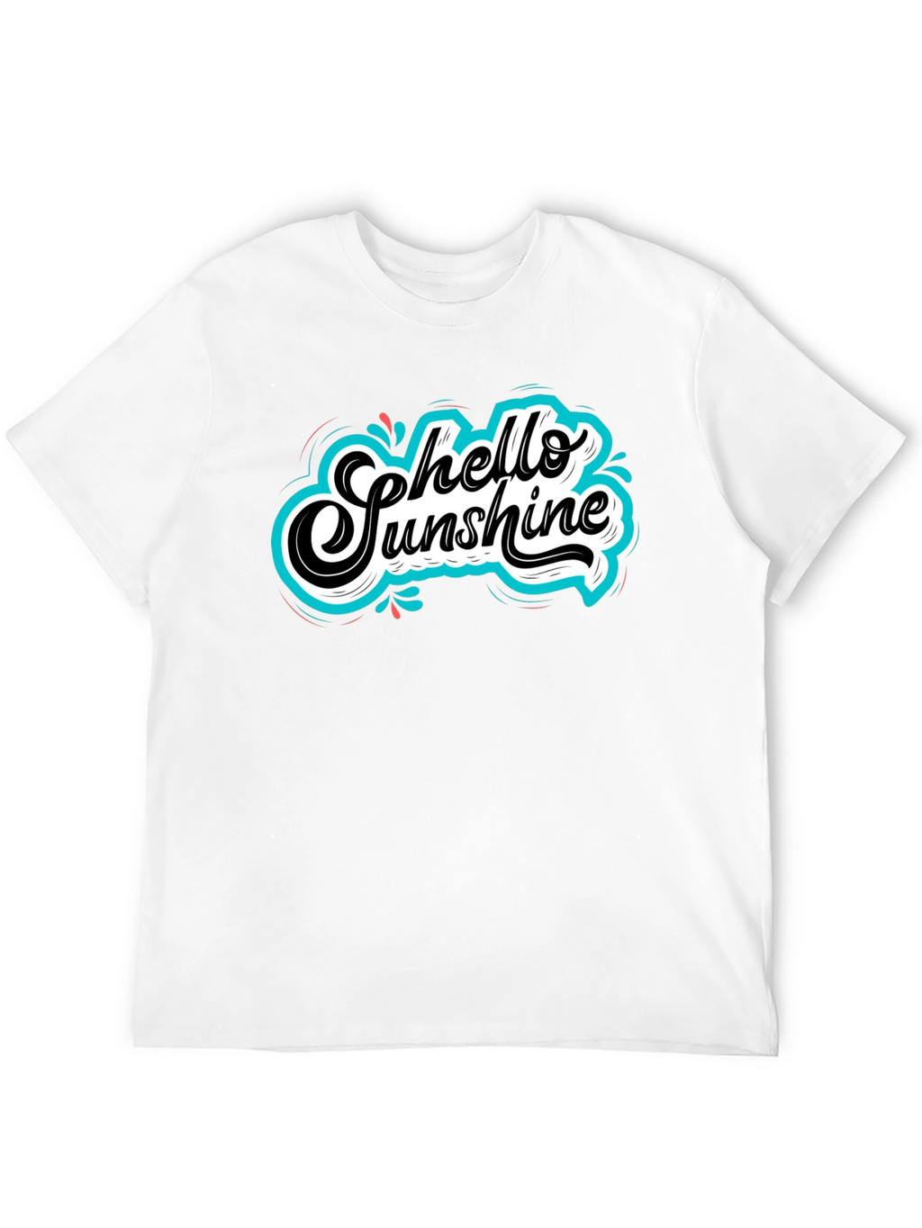 Hello Sunshine Graphic Tee - Black Cotton T-Shirt