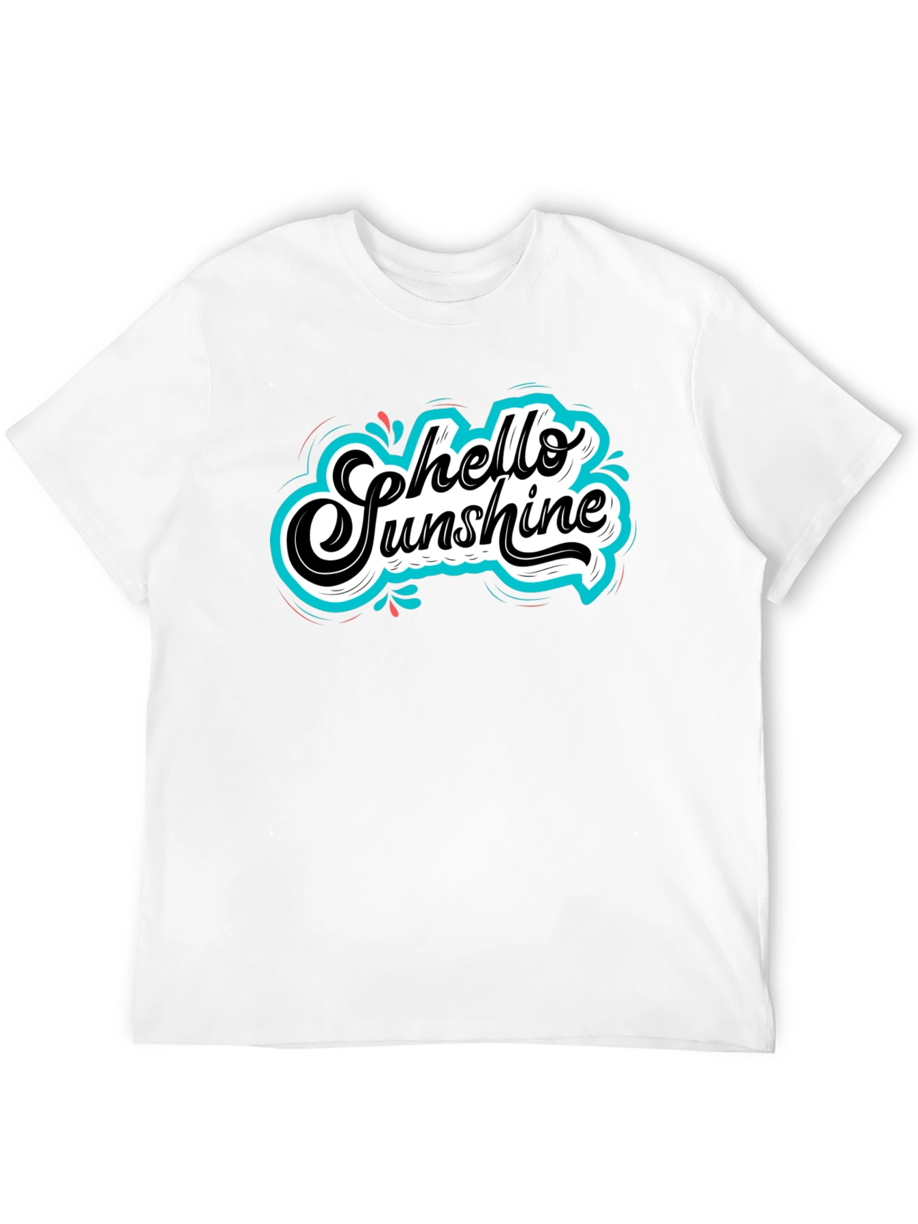Hello Sunshine Graphic Tee - Black Cotton T-Shirt