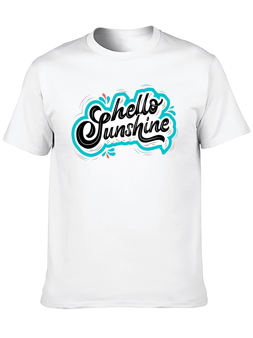 Hello Sunshine Graphic Tee - Black Cotton T-Shirt