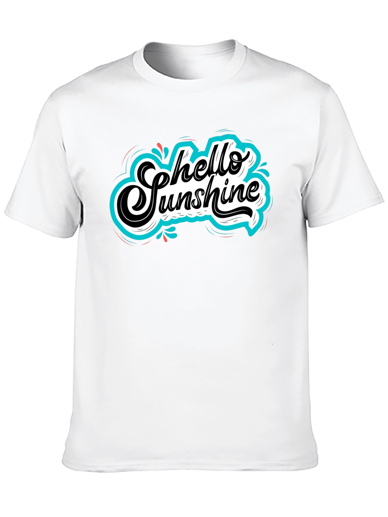 Hello Sunshine Graphic Tee - Black Cotton T-Shirt