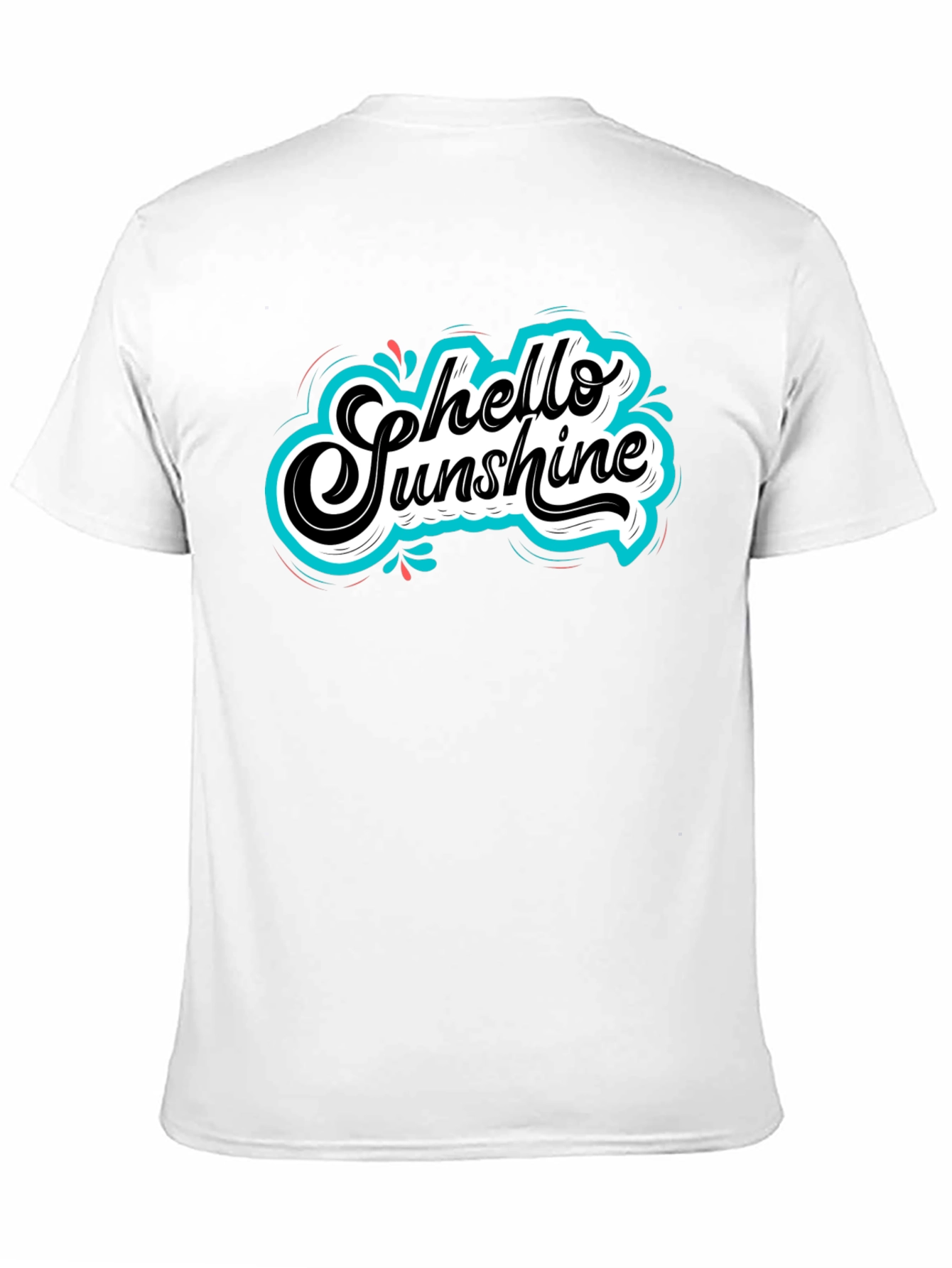 Hello Sunshine Graphic Tee - Black Cotton T-Shirt