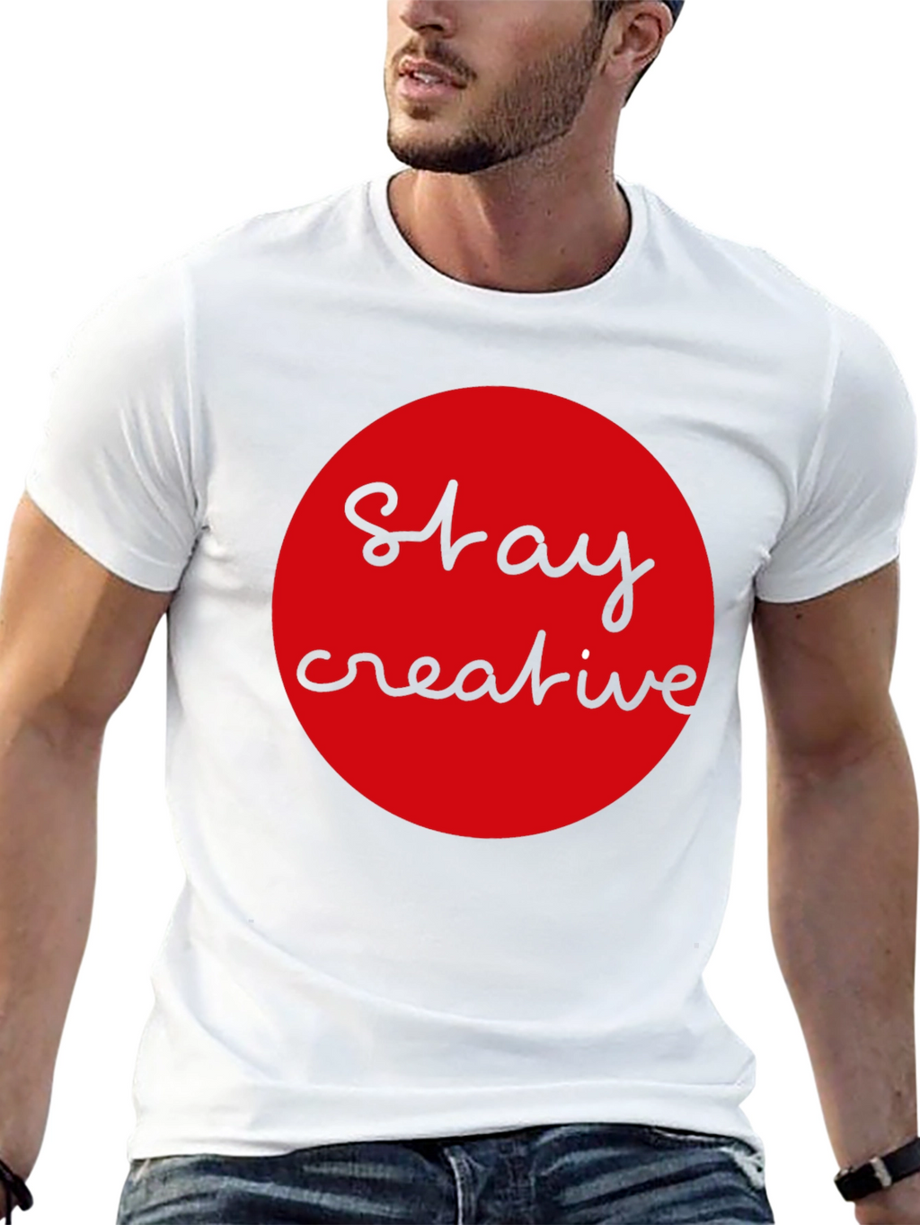 Stay Creative Graphic Tee - Modern Design