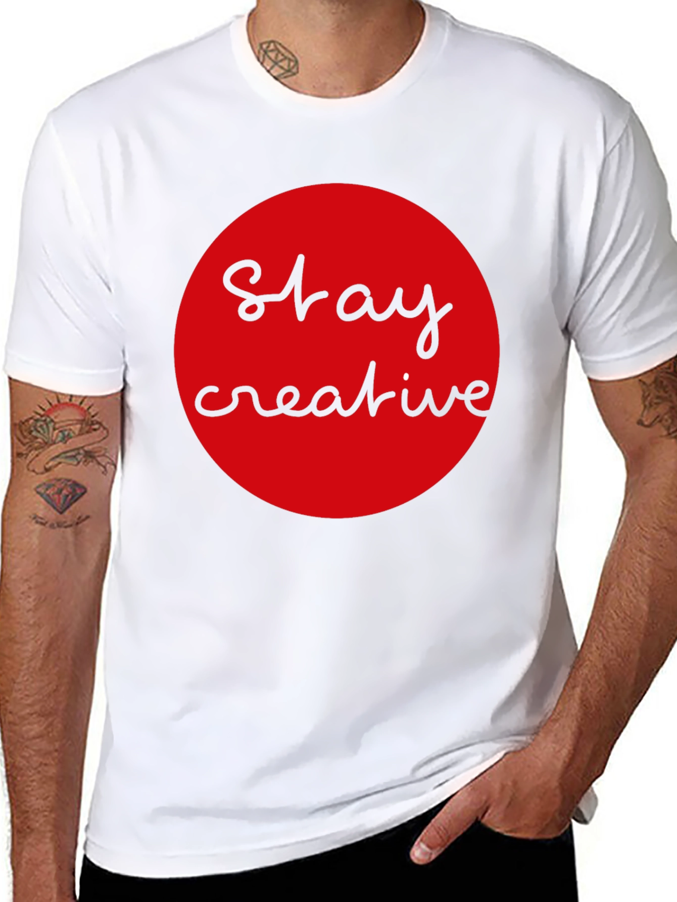 Stay Creative Graphic Tee - Modern Design