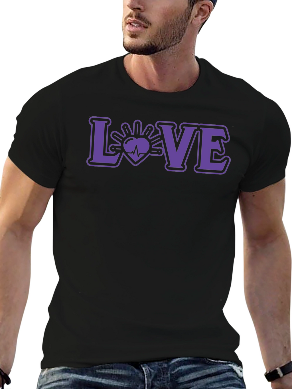 Love Heartbeat Graphic T-Shirt - Unisex