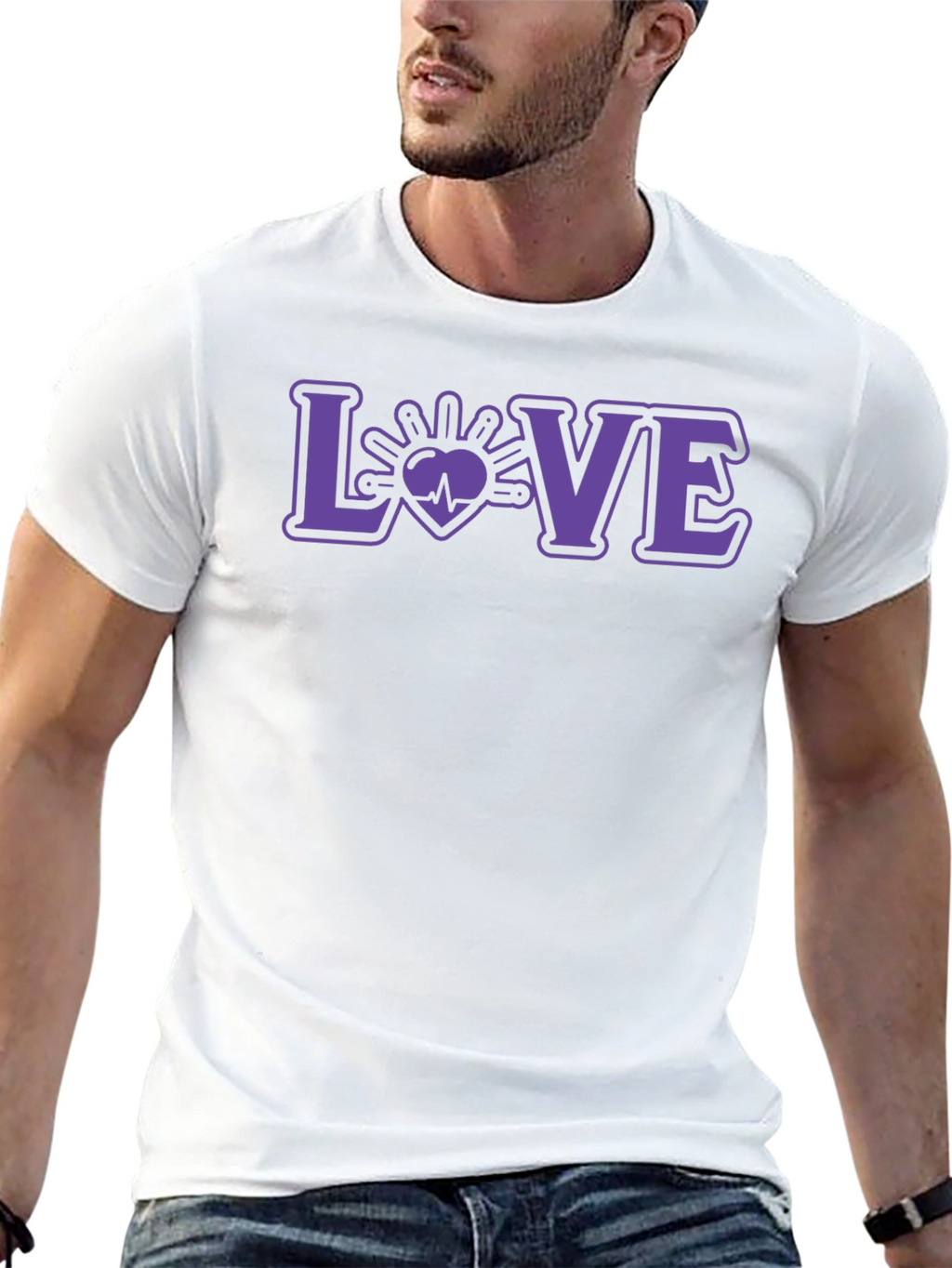 Love Heartbeat Graphic T-Shirt - Unisex