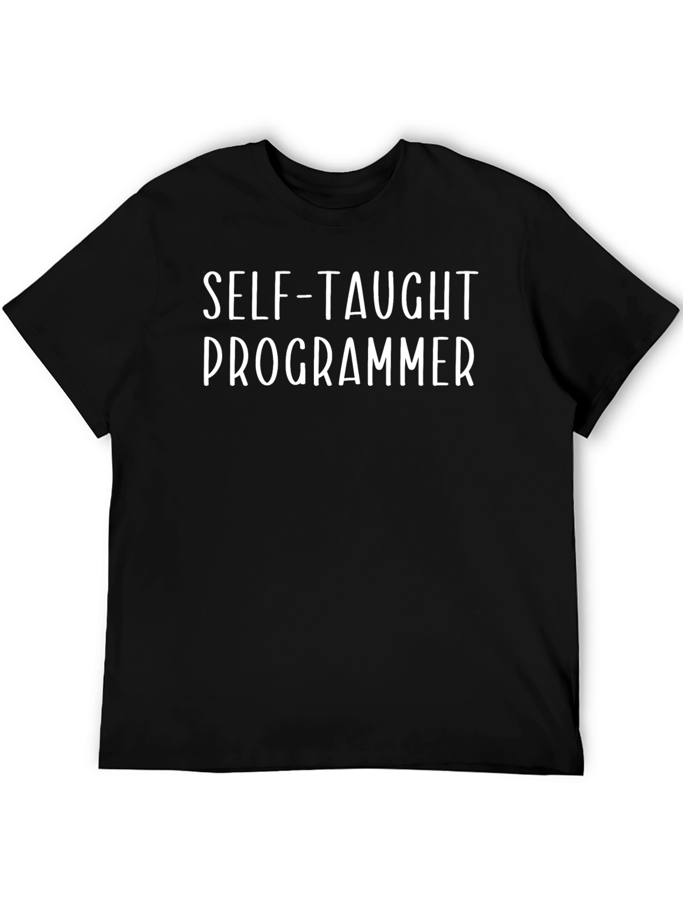 Self-Taught Programmer Black Tee