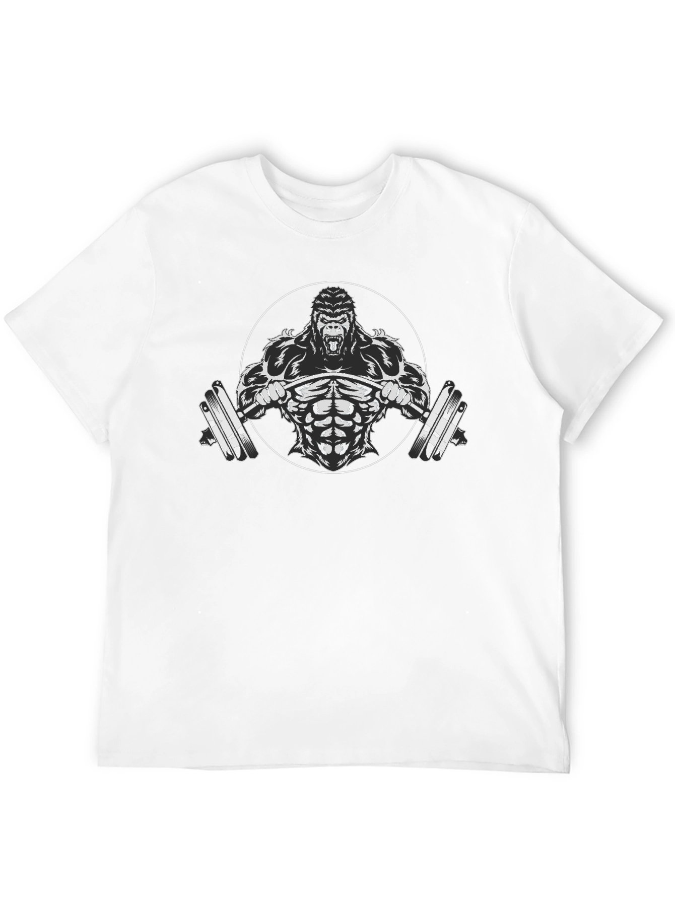 Gorilla Barbell Black T-Shirt - Gym Beast Mode