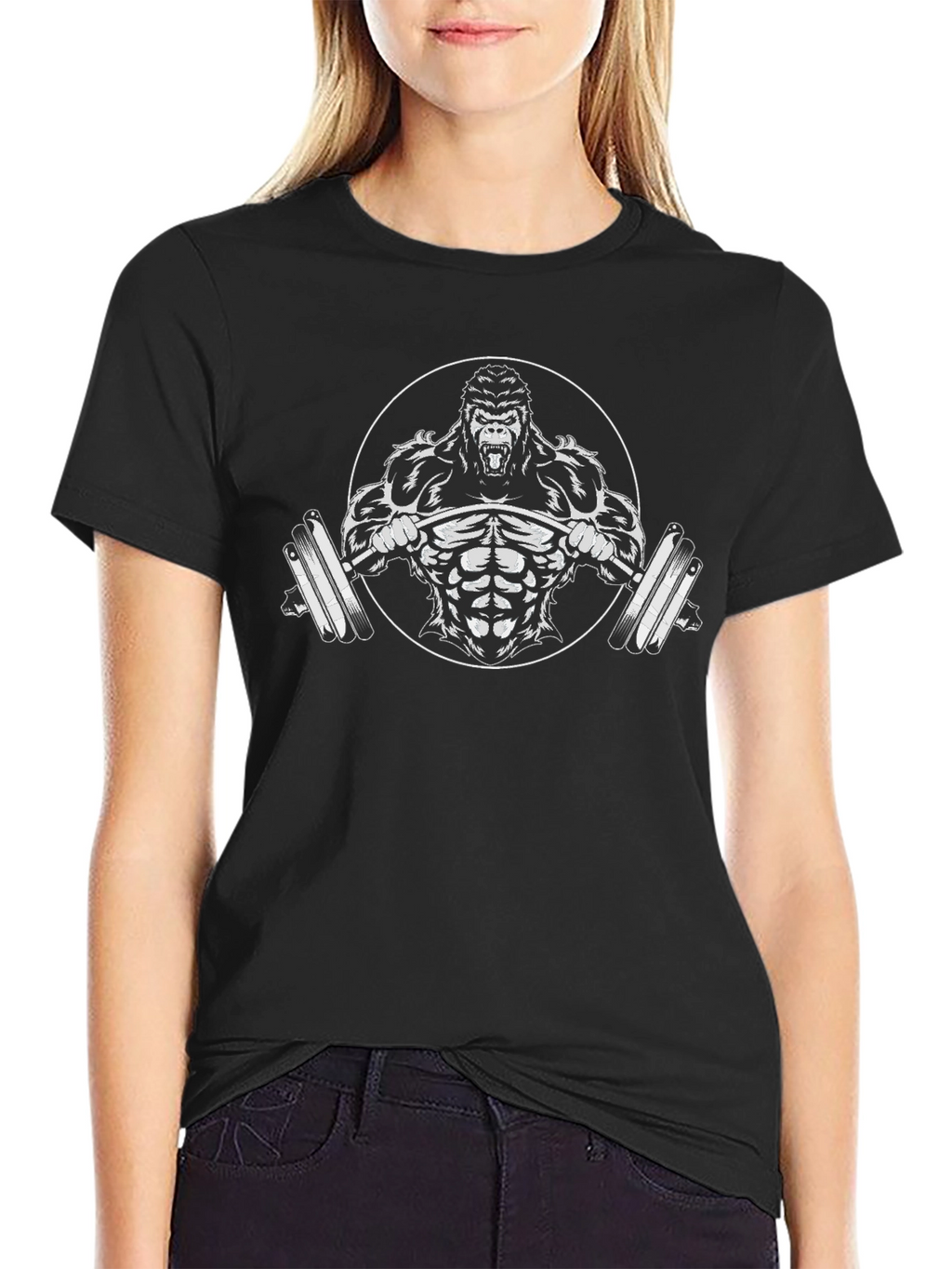Gorilla Barbell Black T-Shirt - Gym Beast Mode